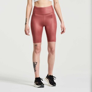 Apple Butter Saucony Pinnacle 8" Tight Women's Shorts | Malaysia S04865-E75