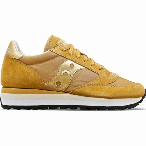 Beige Saucony Jazz Triple Women's Sneakers | Malaysia S05462-V52