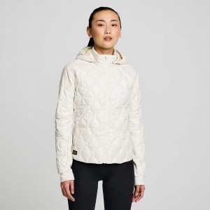 Beige Saucony Solstice Oysterpuff Women's Jackets | Malaysia S26153-D16