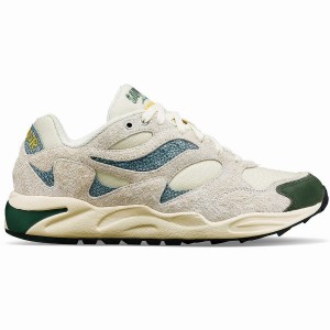 Beige / Green Saucony x Colour Plus Grid Shadow 2 Men's Sneakers | Malaysia S76924-Y26