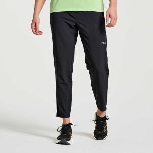 Black Saucony Boston Woven Men's Pants | Malaysia S19475-F79