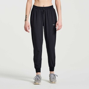 Black Saucony Boston Woven Women's Pants | Malaysia S51698-L95