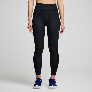 Black Saucony Fortify Crop Women's Tight | Malaysia S82356-P59