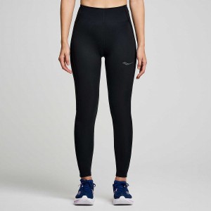 Black Saucony Fortify Viz Women's Tight | Malaysia S67039-L31