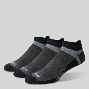 Black Saucony Inferno Liteweight 3-Pack Men's Socks | Malaysia S87301-J81