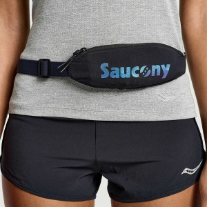 Black Saucony Outpace Run Belt Men's Belt Bags | Malaysia S17294-D65