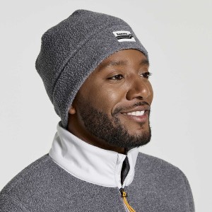 Black Saucony Rested Sherpa Men's Beanie | Malaysia S25410-G46