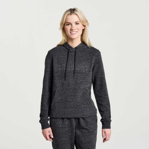 Black Saucony Rested Women's Hoodie | Malaysia S25643-P40