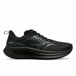 Black Saucony Ride 17 Men's Running Shoes | Malaysia S51472-V01