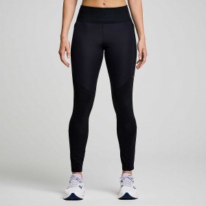 Black Saucony Runshield Women's Tight | Malaysia S08291-D62