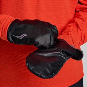 Black Saucony Solstice Mitt Men's Gloves | Malaysia S41362-C30