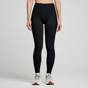 Black Saucony Solstice Women's Tight | Malaysia S49750-W47