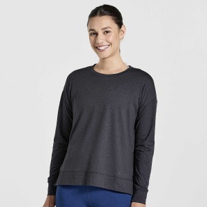 Black Saucony Sunday Layer Women's Tops | Malaysia S76594-J14