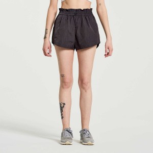 Black Saucony Unwind Women's Shorts | Malaysia S63849-G27