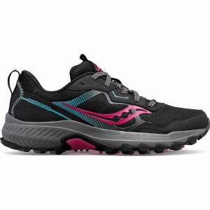 Black / Fuchsia Saucony Excursion TR16 Wide Women's Trail Running Shoes | Malaysia S37218-Y36