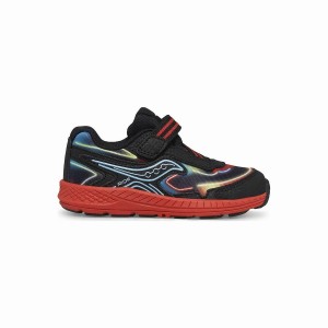 Black / Red Saucony Ride 10 Jr. Sneaker Kids' Running Shoes | Malaysia S76529-F92