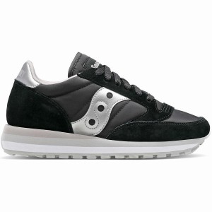 Black / Silver Saucony Jazz Triple Women's Sneakers | Malaysia S07352-R65