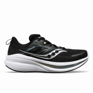 Black / White Saucony Omni 22 Wide Men's Running Shoes | Malaysia S87504-X60