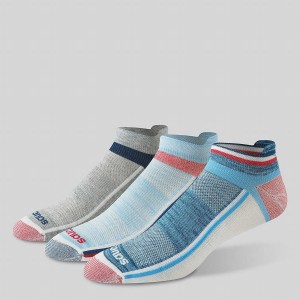 Blue Saucony Inferno Liteweight 3-Pack Men's Socks | Malaysia S67240-H08