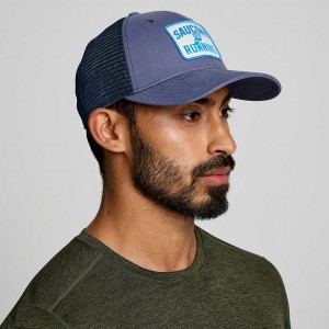 Blue Saucony Trucker Men's Hats | Malaysia S56901-L26