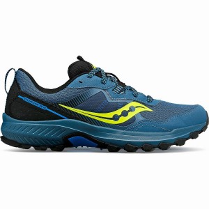 Blue / Black Saucony Excursion TR16 Men's Trail Running Shoes | Malaysia S17346-Y92