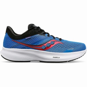 Blue / Black Saucony Ride 16 Wide Men's Running Shoes | Malaysia S18765-W17