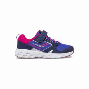 Blue / Pink Saucony Wind Shield 2.0 A/C Sneaker Kids' Running Shoes | Malaysia S02137-U57