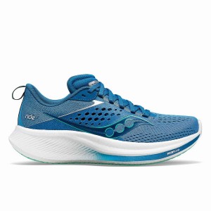 Blue / Turquoise Saucony Ride 17 Women's Running Shoes | Malaysia S62541-W39