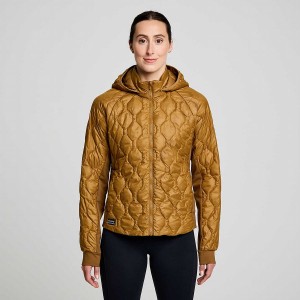 Brown Saucony Solstice Oysterpuff Women's Jackets | Malaysia S91502-G40