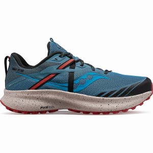 Bule / Orange Saucony Ride 15 TR Men's Trail Running Shoes | Malaysia S34615-X01