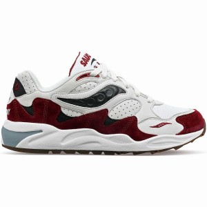 Cream / Red Saucony Grid Shadow 2 Men's Sneakers | Malaysia S09421-Z05