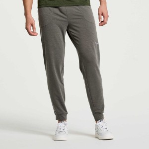 Dark Green Saucony Boston Men's Pants | Malaysia S76214-G15