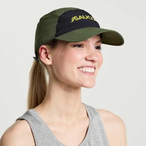 Dark Green Saucony Outpace Men's Hats | Malaysia S32579-P58