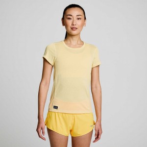 Glow Saucony Stopwatch Short Sleeve Women's T Shirts | Malaysia S60379-F92