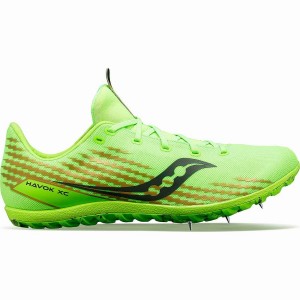 Green Saucony Havok XC 3 Flat Men's Track Spikes | Malaysia S13264-E45