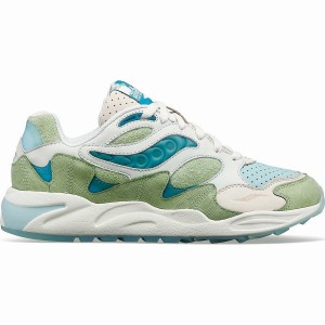 Green / Brown Saucony Marsh Grid Shadow 2 Women's Sneakers | Malaysia S50649-D60