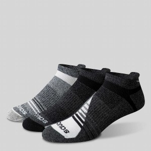 Grey Saucony Inferno Merino Wool Blend No Show 3-Pack Women's Socks | Malaysia S19567-U69