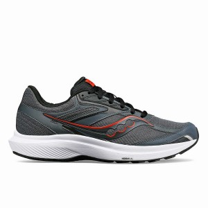 Grey / Black Saucony Cohesion 17 Wide Men's Running Shoes | Malaysia S25149-J45