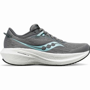 Grey / Black Saucony Triumph 21 Women's Running Shoes | Malaysia S76148-B98