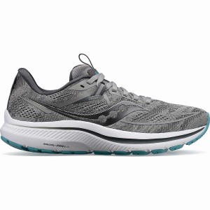 Grey / Blue Saucony Omni 21 Wide Women's Running Shoes | Malaysia S47502-J05