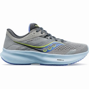 Grey / Blue Saucony Ride 16 Wide Women's Running Shoes | Malaysia S05437-S58