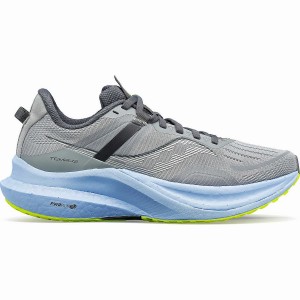 Grey / Blue Saucony Tempus Wide Women's Running Shoes | Malaysia S67201-M10