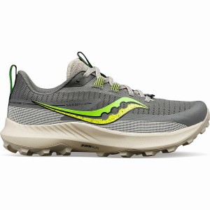 Grey / Green Saucony Peregrine 13 Women's Trail Running Shoes | Malaysia S21095-T69