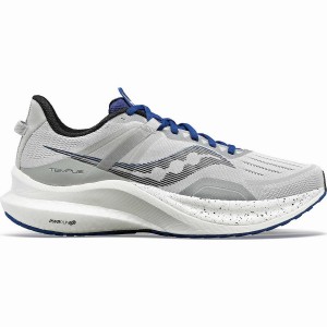 Grey / Indigo Saucony Tempus Men's Running Shoes | Malaysia S01843-G82