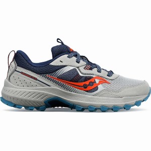 Grey / Navy Saucony Excursion TR16 Wide Women's Trail Running Shoes | Malaysia S52360-T31