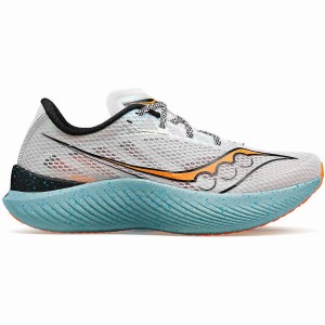 Grey / Orange Saucony Endorphin Pro 3 Men's Running Shoes | Malaysia S09174-Q04