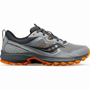 Grey / Orange Saucony Excursion TR16 Men's Trail Running Shoes | Malaysia S75319-P81