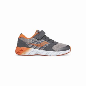 Grey / Orange Saucony Wind 2.0 A/C Sneaker Kids' Running Shoes | Malaysia S01753-N58