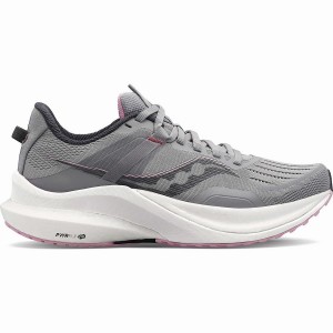 Grey / Pink Saucony Tempus Women's Running Shoes | Malaysia S15392-C92