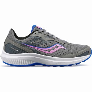 Grey / Purple Saucony Cohesion 16 Wide Women's Walking Shoes | Malaysia S41536-A16